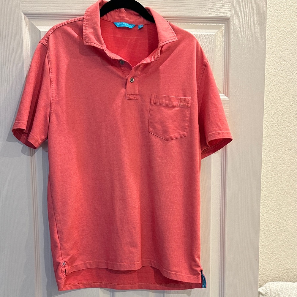Tori Richard Coral Polo Shirt for Men